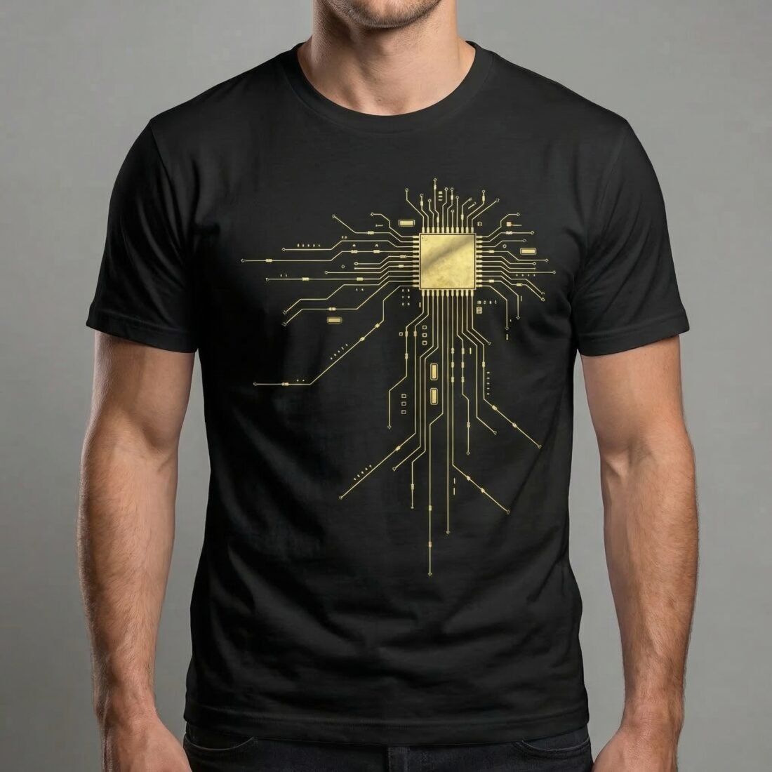 Златен Чип — Тениска с технологичен дизайн