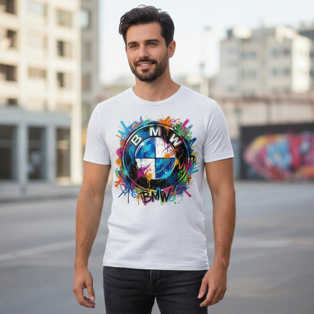 Тениска "BMW Graffiti" — урбан уличен стил
