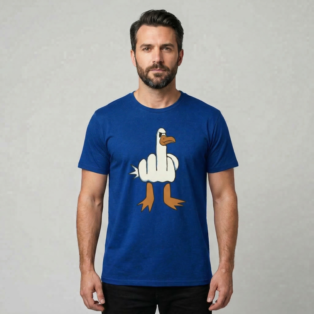 Тениска „Саркастична гъска“ – Забавен дизайн с гневна гъска, хумористична тениска с attitude