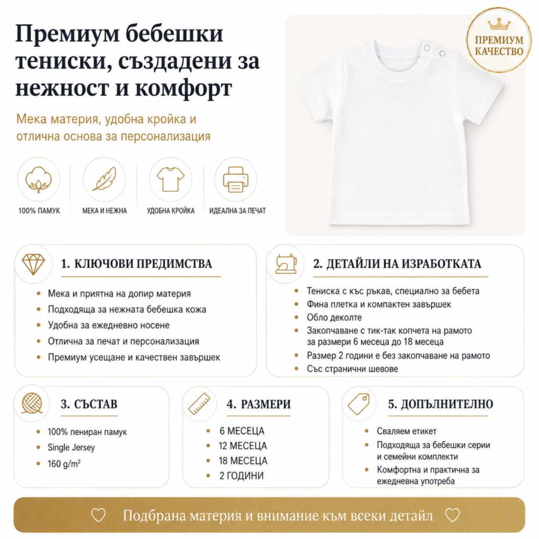 Детска тениска „Малко чудо на 1“ – за първи рожден ден