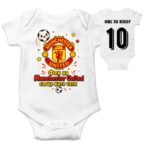 Персонализирано бебешко боди Manchester United – с име и номер
